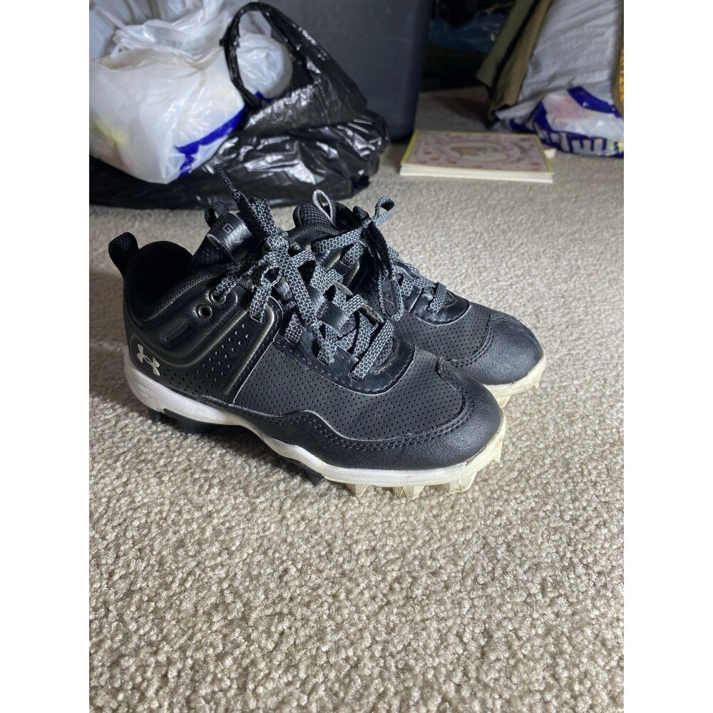 Under Armour Glyde RM Jr Youth Girls 12 Softball Cleats Black White 3024331-001